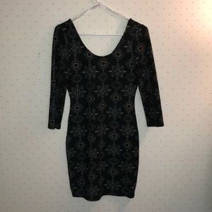Patterned Body-con Dress